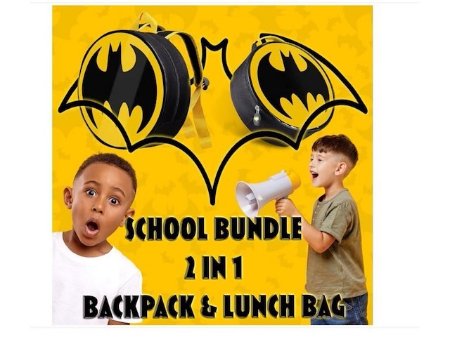 1x dc comics batman backpack - school bag and lunch bag - afbeelding 9 van  9