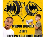 1x dc comics batman backpack - school bag and lunch bag - afbeelding 5 van  9