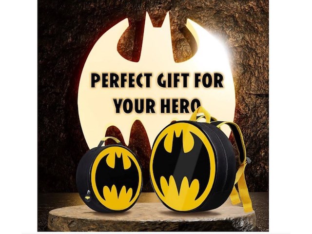 1x dc comics batman backpack - school bag and lunch bag - afbeelding 8 van  9