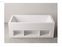 1x design bad - mat wit - 170x80x63,5cm - acryl
