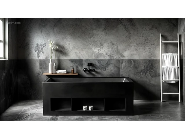 1x design bad - mat zwart - 170x80x63,5cm -... - afbeelding 1 van  3
