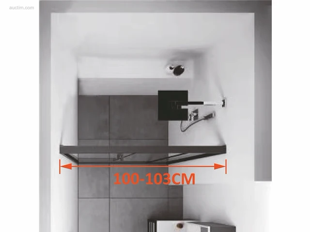1x douchedeur - 100x190cm - ce - nano coating - afbeelding 2 van  2