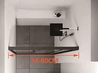 1x douchedeur - 74-80x190cm - ce - nano coating - afbeelding 3 van  3
