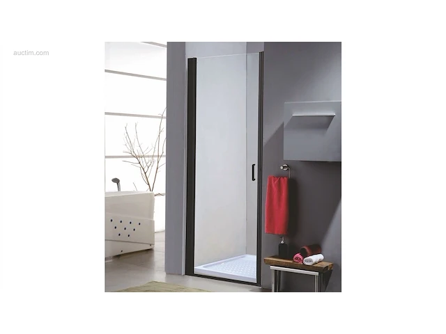 1x douchedeur - 80x190cm - mat zwart - ce -... - afbeelding 1 van  3