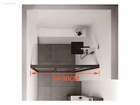 1x douchedeur - 84-90x190cm - ce - nano coating - afbeelding 3 van  3
