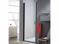 1x douchedeur - 90x190cm - mat zwart - ce -...