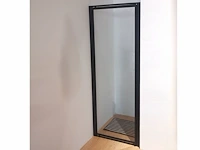 1x douchedeur - 94-100x190cm - mat zwart - ce -...