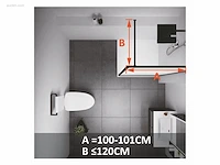 1x douchewand - 100x200cm - ce - nano coating - afbeelding 4 van  4