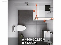 1x douchewand - 100x200cm - led verlichting -... - afbeelding 3 van  11