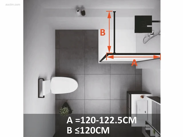 1x douchewand - 120x200cm - led verlichting -... - afbeelding 4 van  12