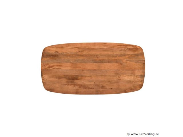 1x eettafel mango - deens ovaal - 160x90x77 cm - naturel - spinpoot 5x10 - verjongde rand - afbeelding 2 van  3