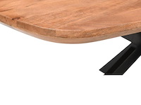 1x eettafel mango - deens ovaal - 200x100x77 cm - naturel - spinpoot 5x10 - verjongde rand - afbeelding 3 van  3