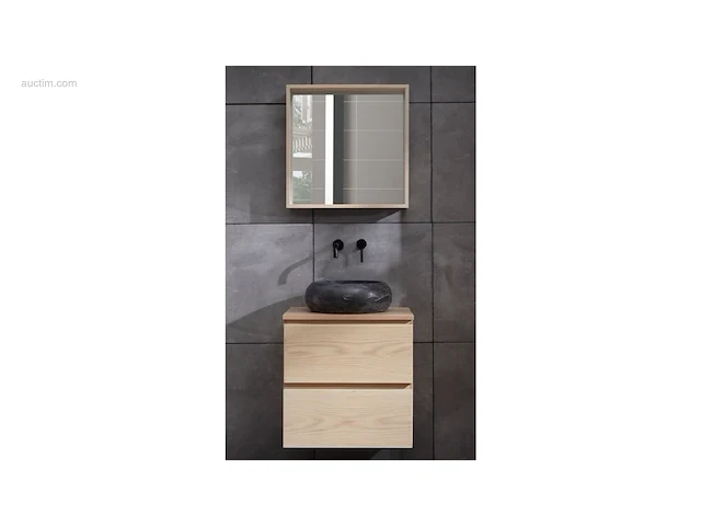 1x eikenhout - 60cm - spiegel - afbeelding 1 van  5