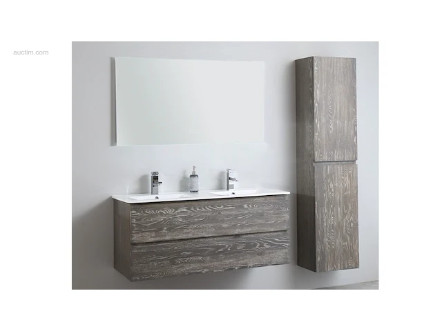 1x eikenhouten meubel - 120cm - grey smoked -... - afbeelding 1 van  3