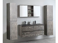 1x eikenhouten meubel - 120cm - grey smoked -...