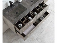 1x eikenhouten meubel - 120cm - grey smoked -... - afbeelding 3 van  5