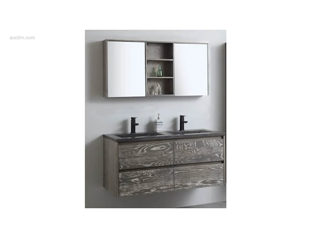 1x eikenhouten meubel - 120cm - grey smoked -... - afbeelding 1 van  5