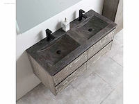 1x eikenhouten meubel - 120cm - grey smoked -... - afbeelding 2 van  5