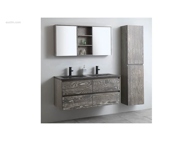 1x eikenhouten meubel - 120cm - grey smoked -... - afbeelding 1 van  6