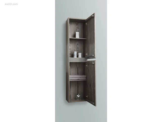 1x eikenhouten meubel - 120cm - grey smoked -... - afbeelding 5 van  6