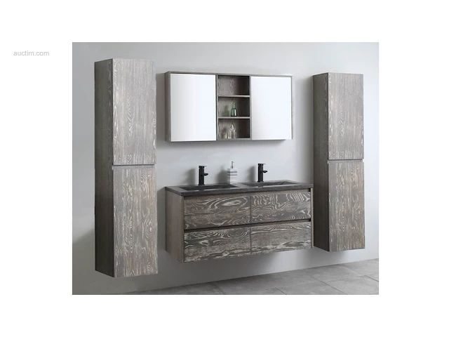 1x eikenhouten meubel - 120cm - grey smoked -... - afbeelding 1 van  6