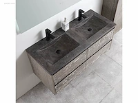 1x eikenhouten meubel - 120cm - grey smoked -... - afbeelding 2 van  6