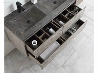 1x eikenhouten meubel - 120cm - grey smoked -... - afbeelding 3 van  6
