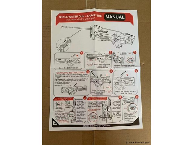 1x elektrische waterpistool 800ml - afbeelding 2 van  3