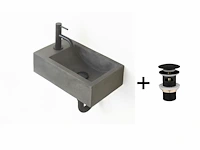 1x fontein set - waskom - beton - dusk grey