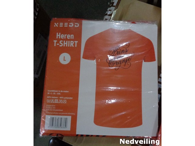 1x heren t-shirt oranje prins van oranje maat l - afbeelding 1 van  3