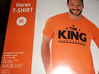 1x heren t-shirt oranje the king maat m - afbeelding 3 van  3