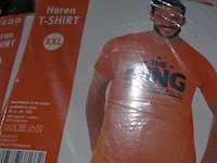 1x heren t-shirt oranje the king maat xxl - afbeelding 2 van  3