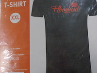 1x heren t-shirt zwart hoogheid maat xxl - afbeelding 3 van  3