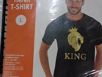 1x heren t-shirt zwart king maat l - afbeelding 1 van  3