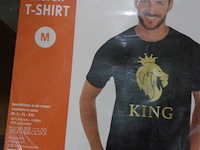 1x heren t-shirt zwart king maat m - afbeelding 1 van  3
