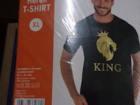 1x heren t-shirt zwart king maat xl - afbeelding 1 van  3