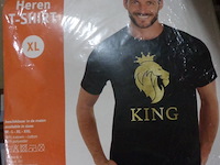 1x heren t-shirt zwart king maat xl - afbeelding 3 van  3