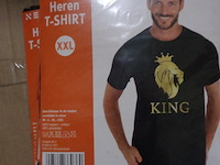 1x heren t-shirt zwart king maat xxl - afbeelding 1 van  3