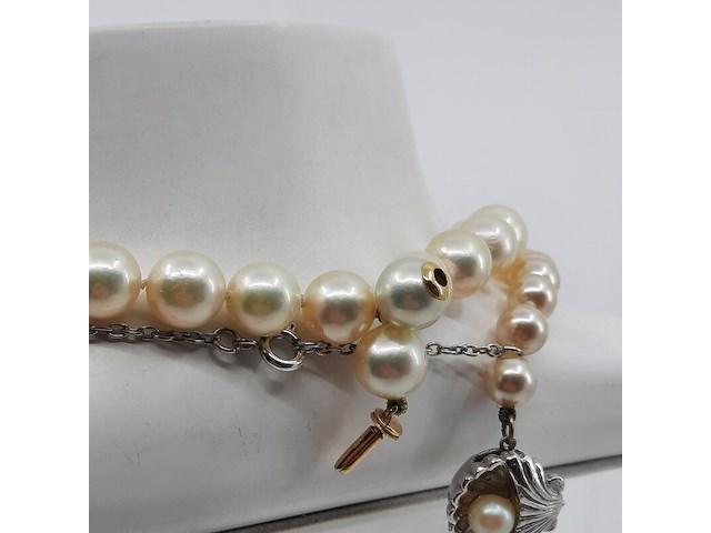 1x imitatie parel collier en 1x cultivé parel collier - afbeelding 8 van  9