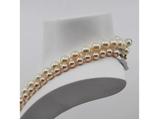 1x imitatie parel collier en 1x cultivé parel collier - afbeelding 4 van  9