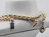 1x imitatie parel collier en 1x cultivé parel collier - afbeelding 5 van  9