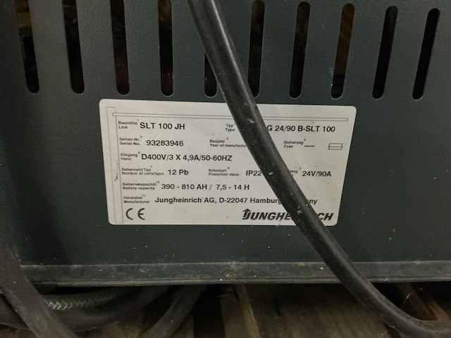 1x jungheinrich 48v 105a 1x 24v 90a heftruck accu oplader - afbeelding 5 van  5