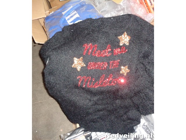 1x kersttrui maat m zwart - afbeelding 2 van  3
