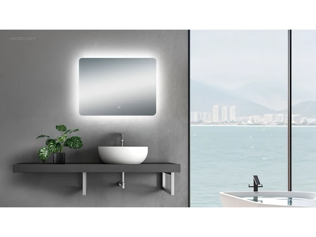 1x led spiegel - 80cm - verwarming - touchknop - afbeelding 1 van  1