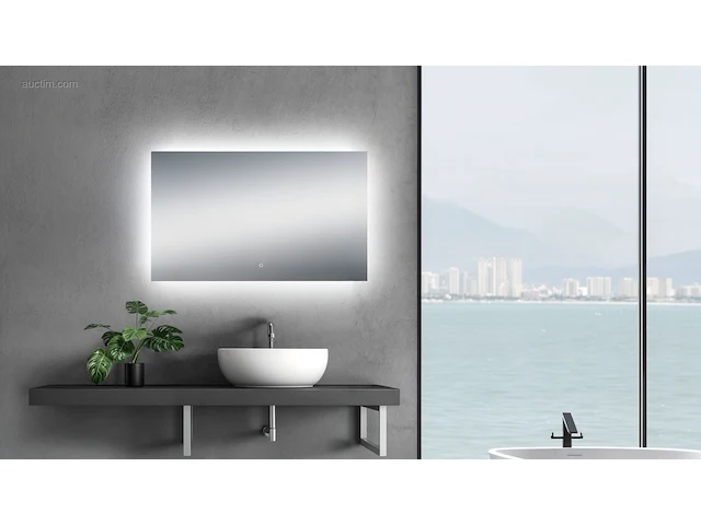 1x led spiegel -100cm - verwarming - touchknop - afbeelding 1 van  1