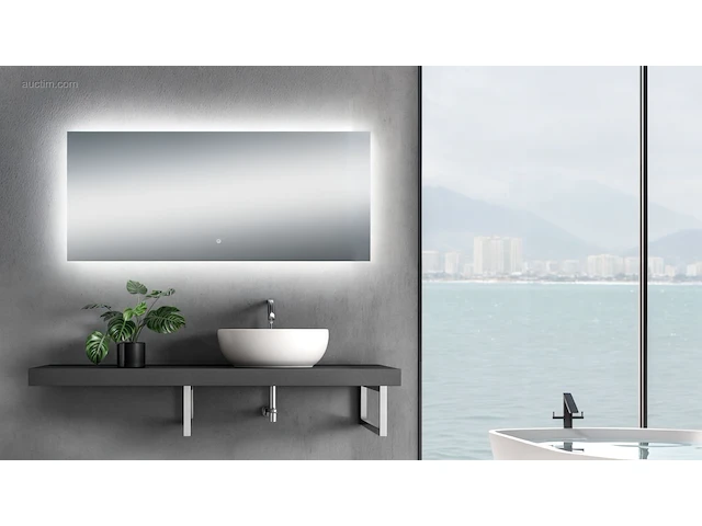 1x led spiegel -140cm - verwarming - touchknop - afbeelding 1 van  1