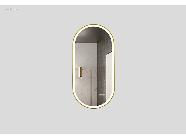 1x led spiegel 120cm - goud - verwarming -... - afbeelding 1 van  5
