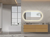 1x led spiegel 160cm - goud - tijdsaanduiding -... - afbeelding 2 van  5