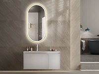 1x led spiegel 160cm - goud - tijdsaanduiding -... - afbeelding 3 van  5