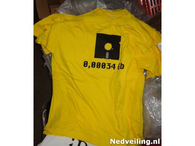 1x logo start t-shirt geel maat l - afbeelding 2 van  3